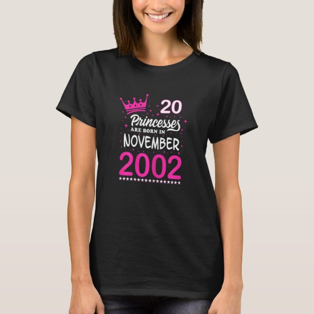Camiseta As Mães 20 de Princas Rosa De Aniversário Estão Na (Frente)