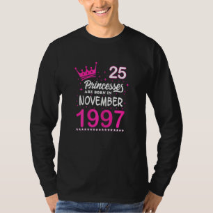 Camiseta As Mães 25 de Princas Rosa De Aniversário Estão Na