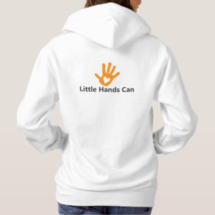 Camiseta As mãos pequenas enlatam a camisola encapuçado d