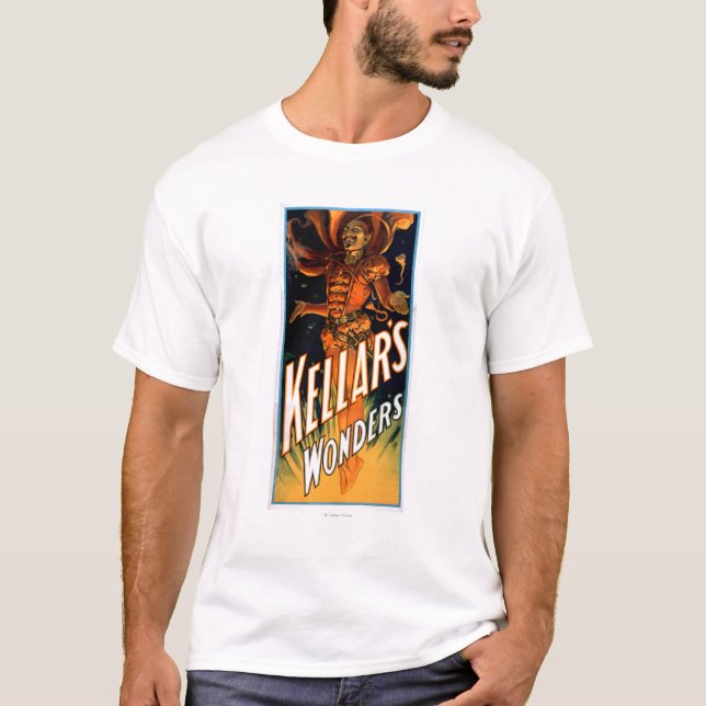 Camiseta As maravilhas de Kellar vestidas como a mágica do (Frente)