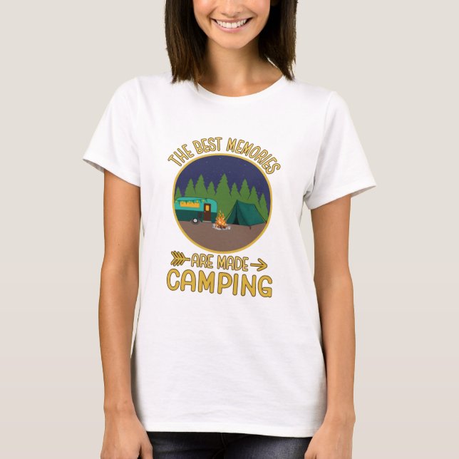 Camiseta As melhores lembranças são feitas para acampar (Frente)