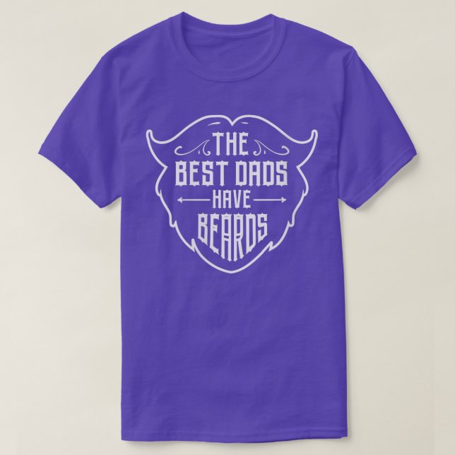 Camiseta As melhores Pais têm barba de barba Pai (Frente do Design)
