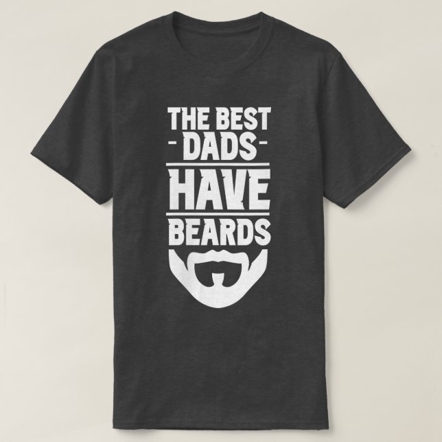 Camiseta As melhores Pais têm barba Pai barbada (Frente do Design)