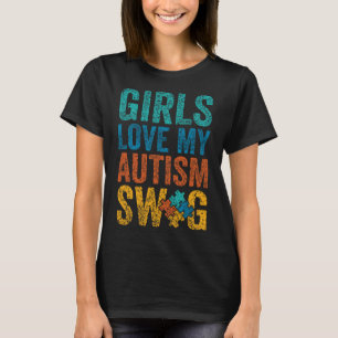 Camiseta As Meninas Adoram O Meu Autismo Suportamento Aos A
