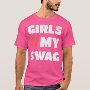 Camiseta As Meninas Adoram O Meu Swag Heart Engraçado Hip H