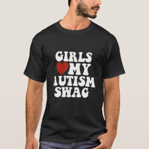 Camiseta As Meninas Amam Meu Estilo Autista Engraçado Prese