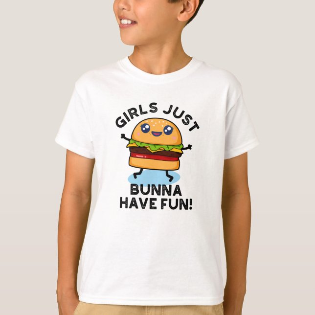 Camiseta As Meninas Comem Um Burger Burger Engraçado (Frente)