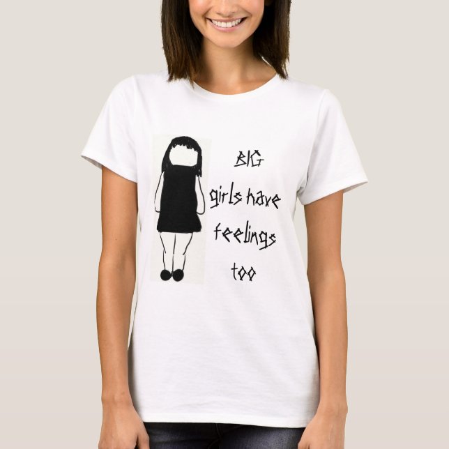 Camiseta As meninas GRANDES têm o feelingstoo (Frente)