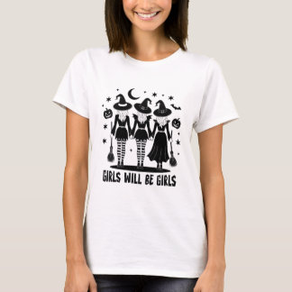 Camiseta As Meninas Serão Meninas Bruxas de Halloween Coven