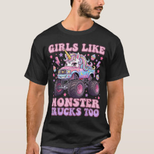 Camiseta As meninas também gostam de caminhões monstro unic