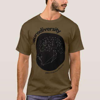 Camiseta as mentes dos excelentes da neurodiversidade pensa