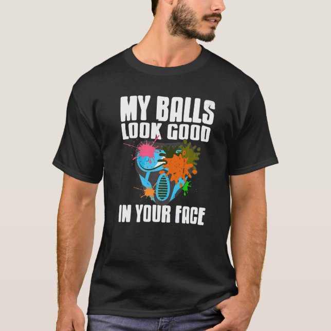 Camiseta As Minhas Bolas Parecem Bem No Seu Rosto Presente. (Frente)