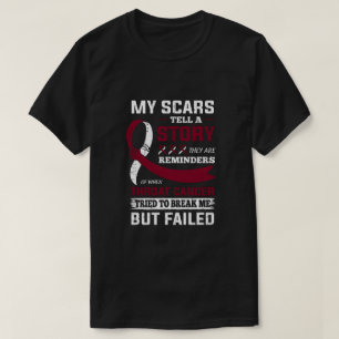Camiseta As Minhas Cicatrizes Dizem A História Que O Cance