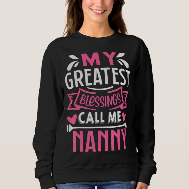 Camiseta As Minhas Maiores Bênçãos Chamam-Me Avó. (Frente)