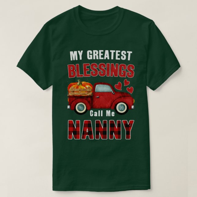 Camiseta As Minhas Maiores Bênçãos Chamam-Me Avó Pumpkin Tr (Frente do Design)