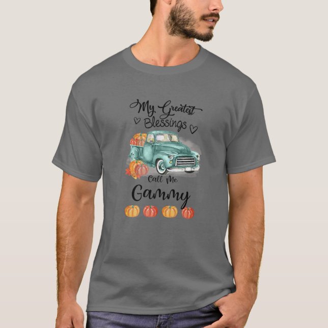 Camiseta As Minhas Maiores Bênçãos Chamam-Me Caminhão Gammy (Frente)