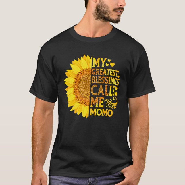 Camiseta As Minhas Maiores Bênçãos Chamam-Me Dia da Mãe (Frente)