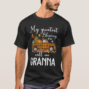 Camiseta As Minhas Maiores Bênçãos Chamam-Me Granna Autumn