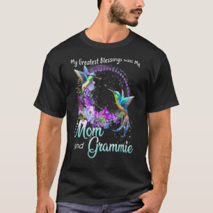 Camiseta As Minhas Maiores Bênçãos Chamam-Me Mãe E Grammie 