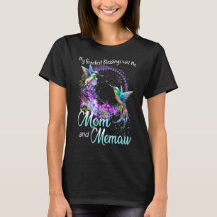 Camiseta As Minhas Maiores Bênçãos Chamam-Me Mãe E Memaw Hu