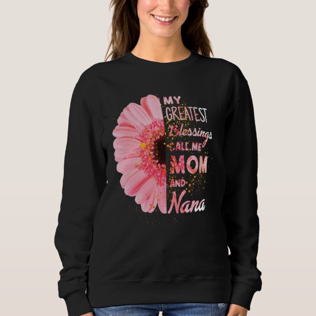 Camiseta As Minhas Maiores Bênçãos Chamam-Me Mãe E Nana Hap (Frente)