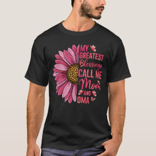 Camiseta As Minhas Maiores Bênçãos Chamam-Me Mãe E Oma Boni