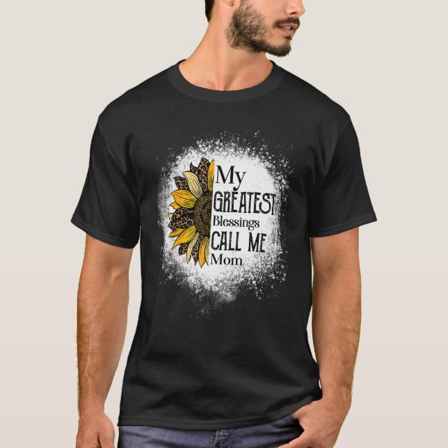 Camiseta As Minhas Maiores Bênçãos Chamam-Me Mãe Mãe Maravi (Frente)