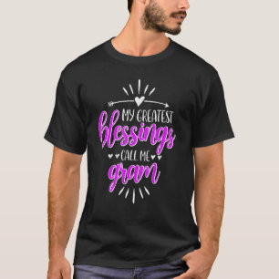 Camiseta As Minhas Maiores Bênçãos Chamam-Me "Memaw Gram"