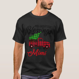 Camiseta As Minhas Maiores Bênçãos Chamam-Me Mimi Xmas Gift