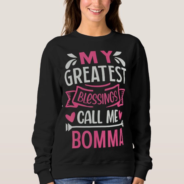 Camiseta As Minhas Maiores Bênçãos Chamam-Me Vovó Bomma (Frente)