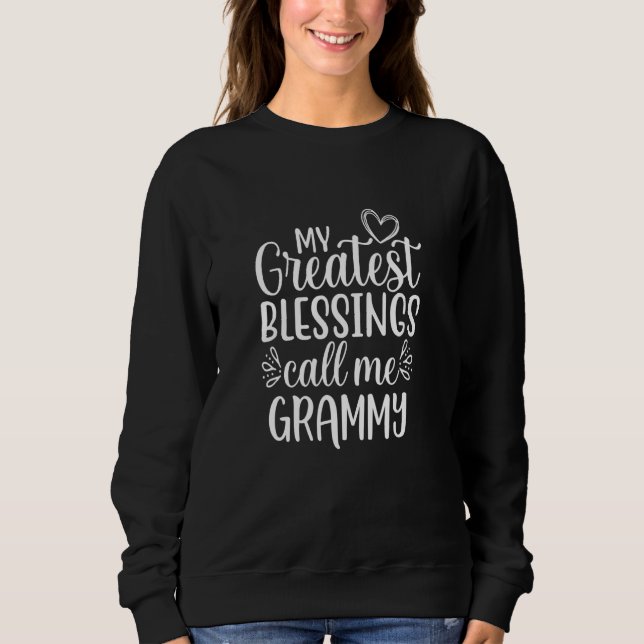 Camiseta As Minhas Maiores Bênçãos Chamam-Me Vovó G (Frente)