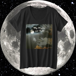 Camiseta As minhas noites são um turno de lua