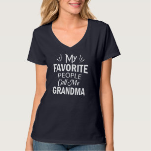 Camiseta As Minhas Pessoas Favoritas Chamam-Me Avó Dia de a