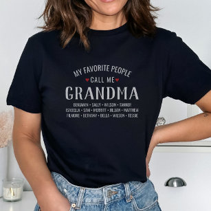 Camiseta As minhas Pessoas favoritas chamam-me Avó ou Nome 