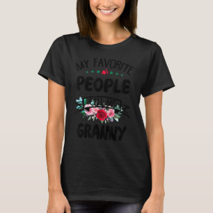 Camiseta As minhas Pessoas favoritas chamam-me Avós-flores 