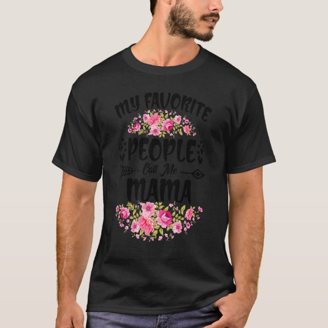 Camiseta As minhas Pessoas favoritas chamam-me de pai da mã (Frente)