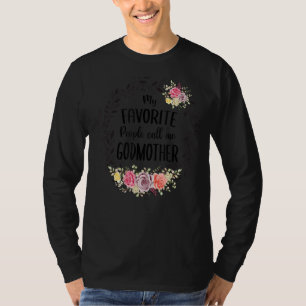 Camiseta As minhas Pessoas favoritas chamam-me "Madrinha Mu
