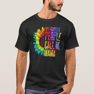 Camiseta As Minhas Pessoas Favoritas Chamam-Me Mamãe Sunflo