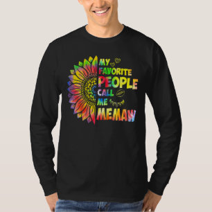 Camiseta As Minhas Pessoas Favoritas Chamam-Me Memaw Girass