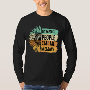 Camiseta As Minhas Pessoas Favoritas Chamam-Me Memaw Sunflo