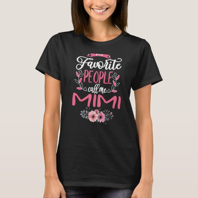 Camiseta As minhas Pessoas favoritas chamam-me Mimi Avó par (Frente)