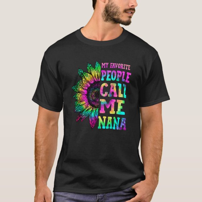 Camiseta As Minhas Pessoas Favoritas Chamam-Me Nana Sunflow (Frente)