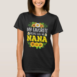 Camiseta As minhas Pessoas favoritas chamam-me Nana Sunflow