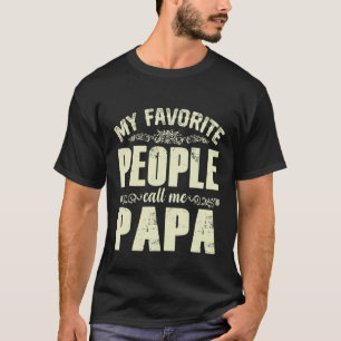 Camiseta As minhas Pessoas favoritas chamam-me Papa Vintage