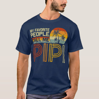 Camiseta As Minhas Pessoas Favoritas Chamam-Me Pipi Vintage