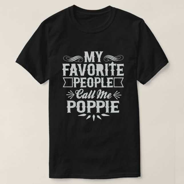 Camiseta As Minhas Pessoas Favoritas Chamam-Me Poppie - Eng (Frente do Design)