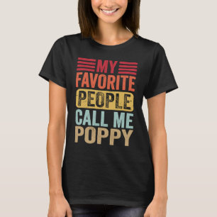 Camiseta As minhas Pessoas favoritas chamam-me Poppy Retro
