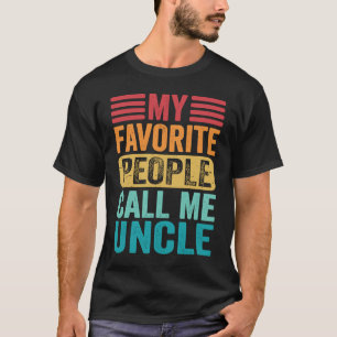 Camiseta As Minhas Pessoas Favoritas Chamam-Me Tio Retro Vi