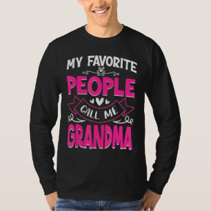Camiseta As minhas Pessoas favoritas chamam-me vovó, mãe li