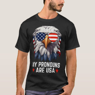 Camiseta As Minhas Pronunciantes São Usa Águia Engraçada 4